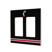 Cincinnati Bearcats Stripe Design Double Rocker Light Switch Plate