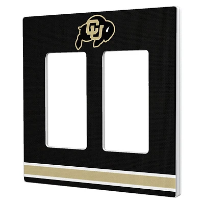 Colorado Buffaloes Stripe Design Double Rocker Light Switch Plate