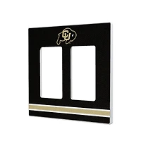Colorado Buffaloes Stripe Design Double Rocker Light Switch Plate