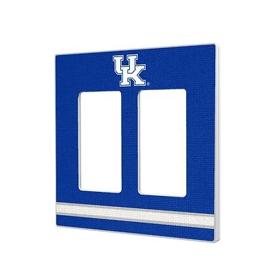 Kentucky Wildcats Stripe Design Double Rocker Light Switch Plate