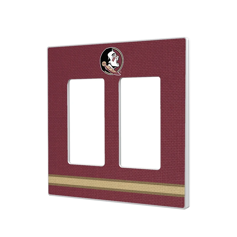 Florida State Seminoles Stripe Design Double Rocker Light Switch Plate