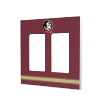 Florida State Seminoles Stripe Design Double Rocker Light Switch Plate