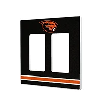 Oregon State Beavers Stripe Design Double Rocker Light Switch Plate