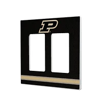 Purdue Boilermakers Stripe Design Double Rocker Light Switch Plate