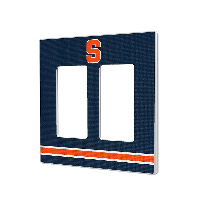 Syracuse Orange Stripe Design Double Rocker Light Switch Plate