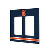 Syracuse Orange Stripe Design Double Rocker Light Switch Plate