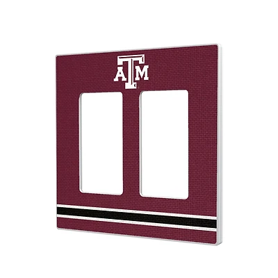 Texas A&M Aggies Stripe Design Double Rocker Light Switch Plate