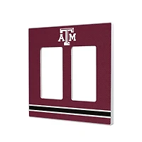 Texas A&M Aggies Stripe Design Double Rocker Light Switch Plate