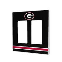 Georgia Bulldogs Stripe Design Double Rocker Light Switch Plate