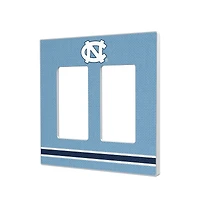North Carolina Tar Heels Stripe Design Double Rocker Light Switch Plate
