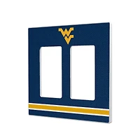 West Virginia Mountaineers Stripe Design Double Rocker Light Switch Plate