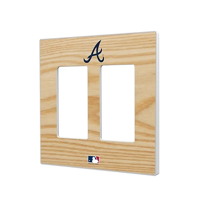 Atlanta Braves Baseball Bat Design Double Rocker Light Switch Plate