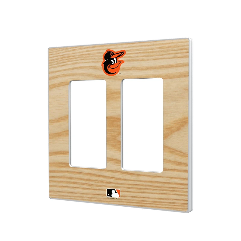 Baltimore Orioles Baseball Bat Design Double Rocker Light Switch Plate