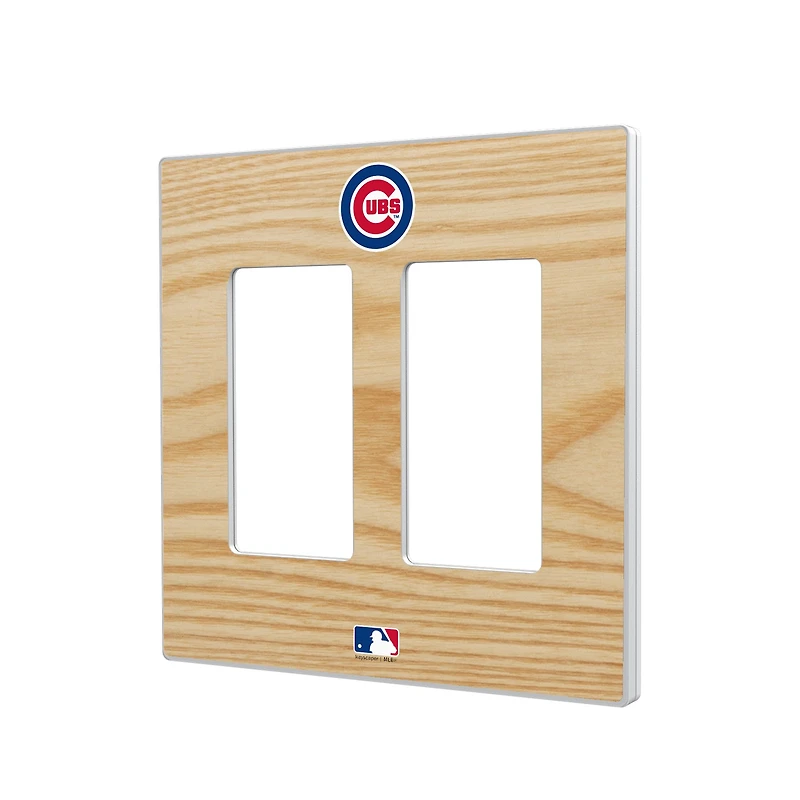 Chicago Cubs Baseball Bat Design Double Rocker Light Switch Plate