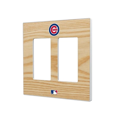 Chicago Cubs Baseball Bat Design Double Rocker Light Switch Plate
