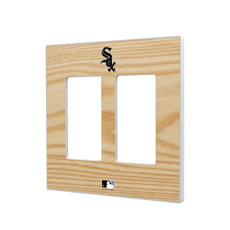 Chicago White Sox Baseball Bat Design Double Rocker Light Switch Plate