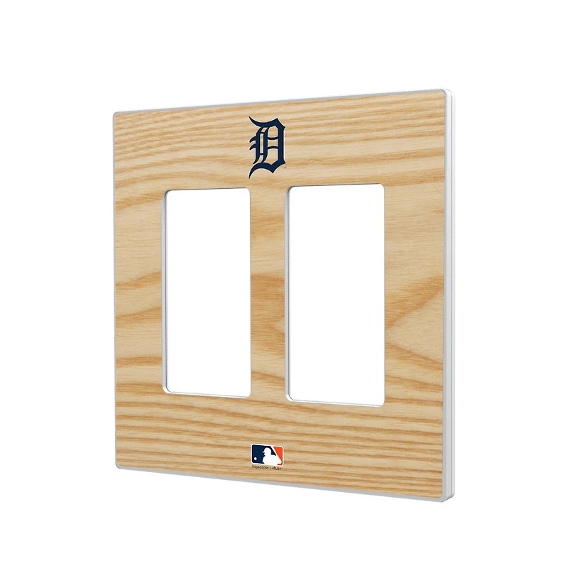 Detroit Tigers Baseball Bat Design Double Rocker Light Switch Plate