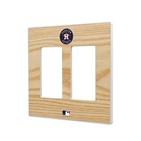 Houston Astros Baseball Bat Design Double Rocker Light Switch Plate
