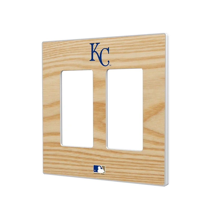 Kansas City Royals Baseball Bat Design Double Rocker Light Switch Plate