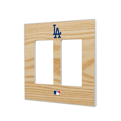Los Angeles Dodgers Baseball Bat Design Double Rocker Light Switch Plate