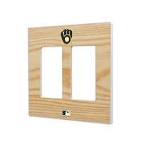 Milwaukee Brewers Baseball Bat Design Double Rocker Light Switch Plate