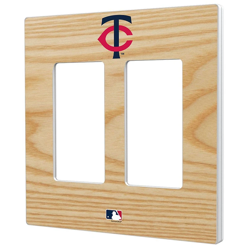 Minnesota Twins Baseball Bat Design Double Rocker Light Switch Plate