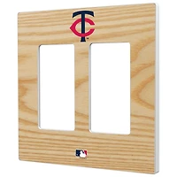 Minnesota Twins Baseball Bat Design Double Rocker Light Switch Plate