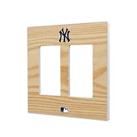 New York Yankees Baseball Bat Design Double Rocker Light Switch Plate