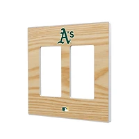 Athletics Baseball Bat Design Double Rocker Light Switch Plate