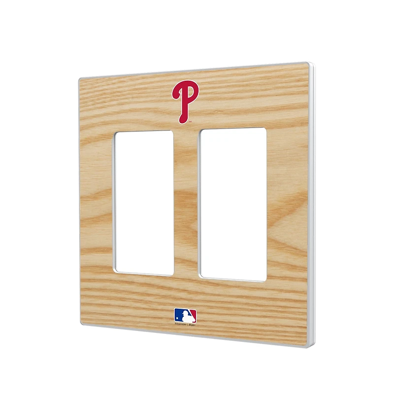 Philadelphia Phillies Baseball Bat Design Double Rocker Light Switch Plate