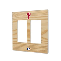 Philadelphia Phillies Baseball Bat Design Double Rocker Light Switch Plate