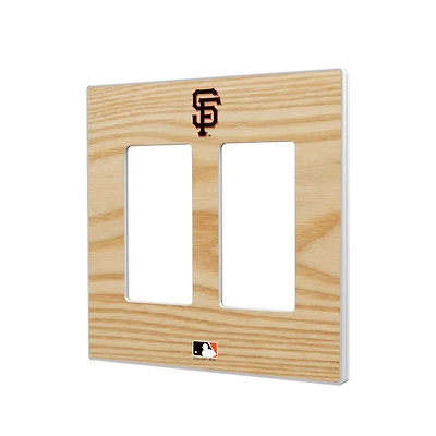 San Francisco Giants Baseball Bat Design Double Rocker Light Switch Plate