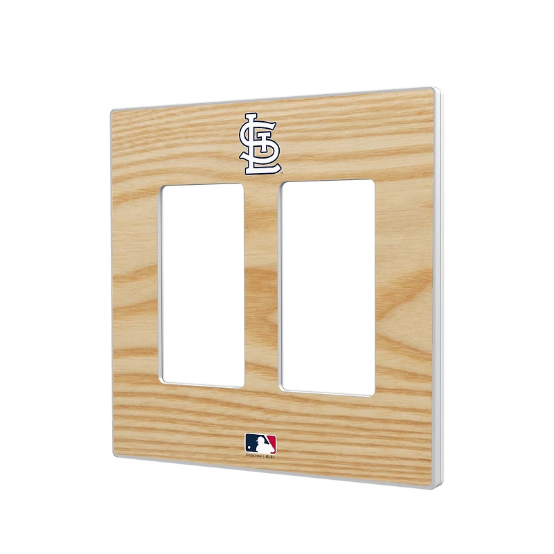 St. Louis Cardinals Baseball Bat Design Double Rocker Light Switch Plate