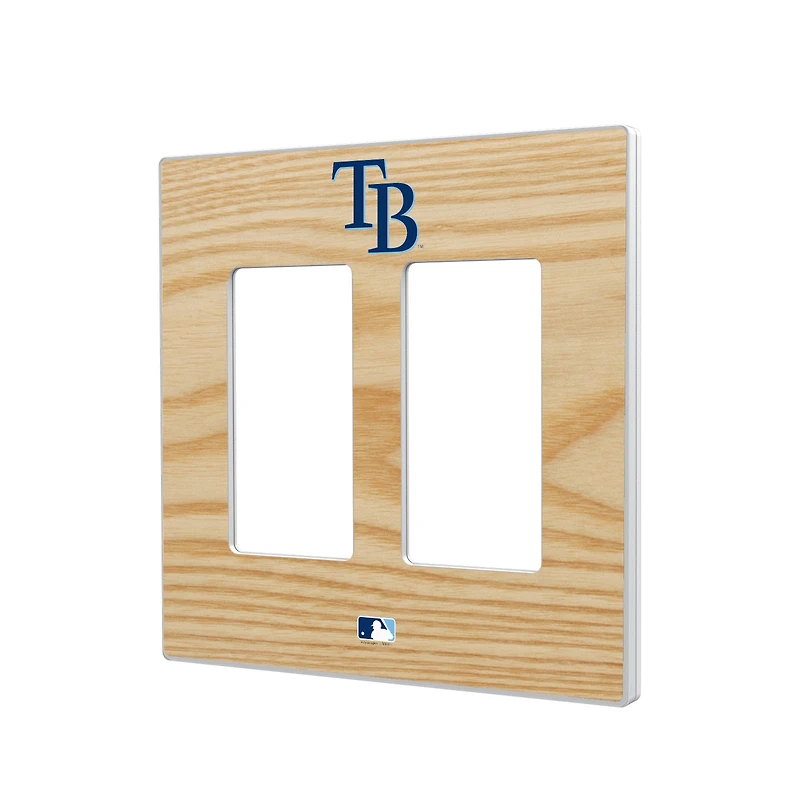 Tampa Bay Rays Baseball Bat Design Double Rocker Light Switch Plate