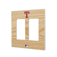 Texas Rangers Baseball Bat Design Double Rocker Light Switch Plate