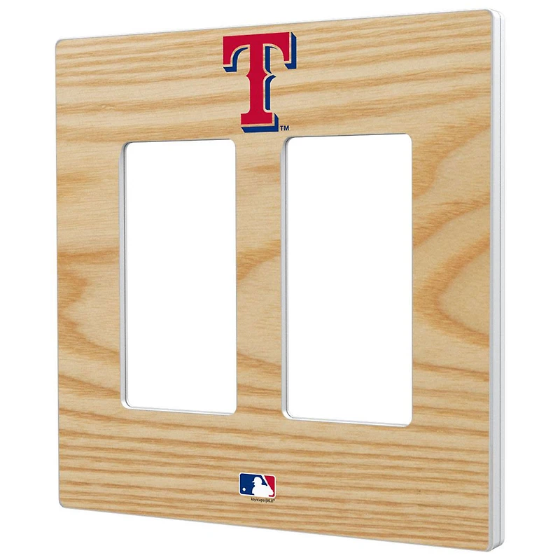 Texas Rangers Baseball Bat Design Double Rocker Light Switch Plate
