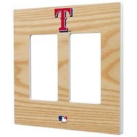 Texas Rangers Baseball Bat Design Double Rocker Light Switch Plate