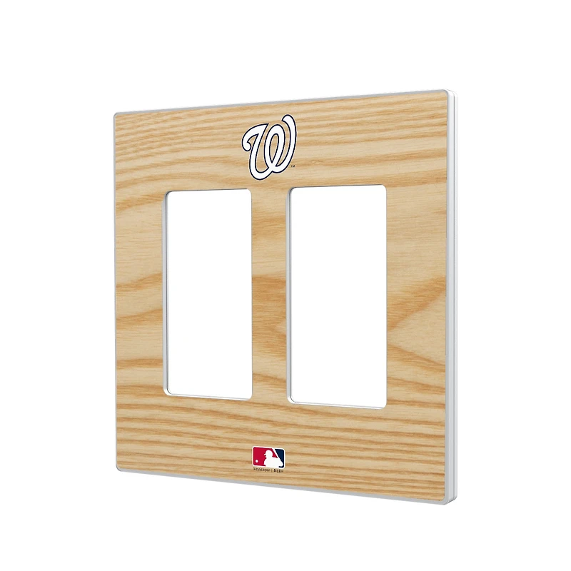 Washington Nationals Baseball Bat Design Double Rocker Light Switch Plate