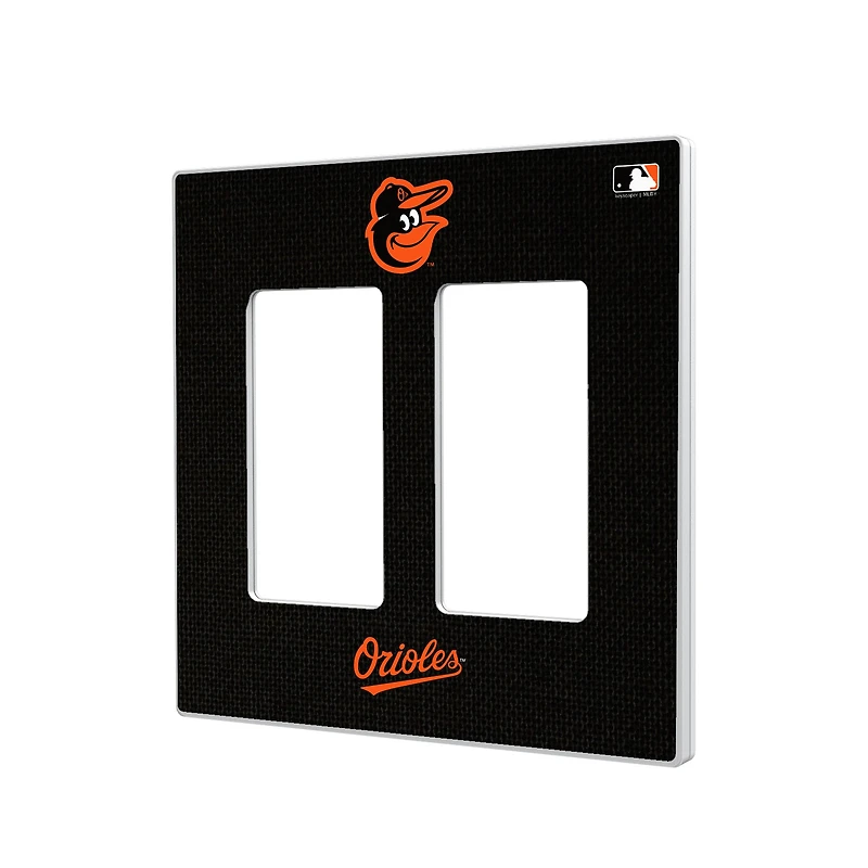 Baltimore Orioles Solid Double Rocker Light Switch Plate