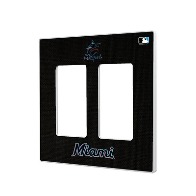 Miami Marlins Solid Double Rocker Light Switch Plate