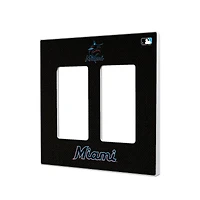 Miami Marlins Solid Double Rocker Light Switch Plate
