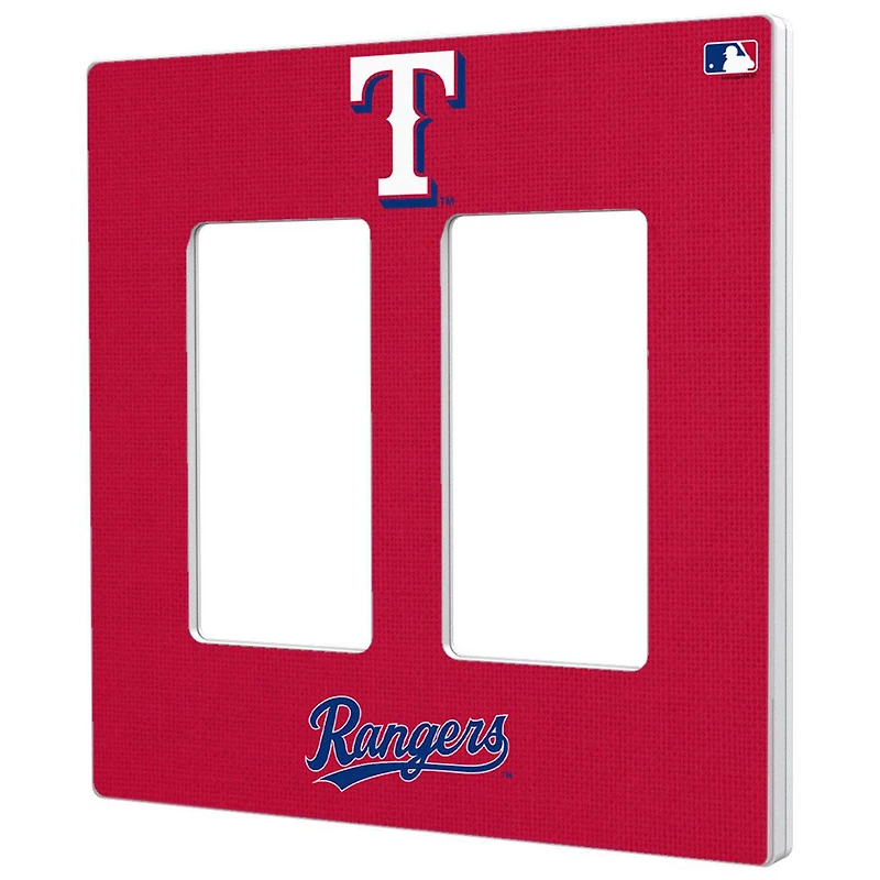 Texas Rangers Solid Double Rocker Light Switch Plate
