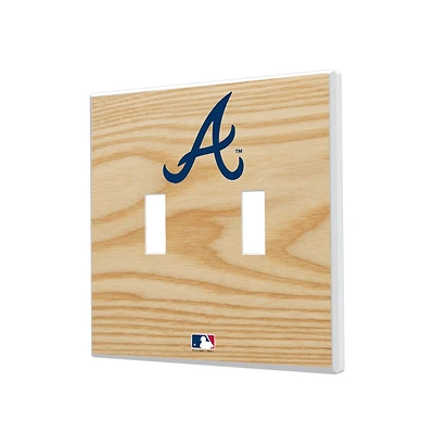 Atlanta Braves Baseball Bat Design Double Toggle Light Switch Plates