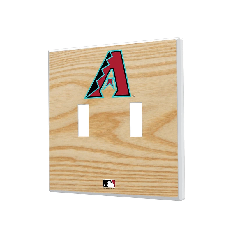 Arizona Diamondbacks Baseball Bat Design Double Toggle Light Switch Plates
