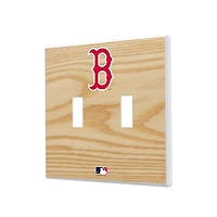Boston Red Sox Baseball Bat Design Double Toggle Light Switch Plates