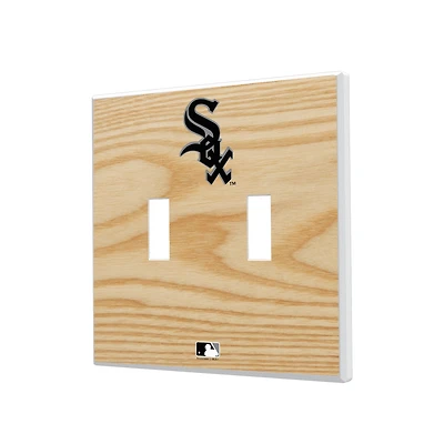 Chicago White Sox Baseball Bat Design Double Toggle Light Switch Plates