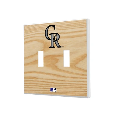 Colorado Rockies Baseball Bat Design Double Toggle Light Switch Plates