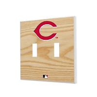Cincinnati Reds Baseball Bat Design Double Toggle Light Switch Plates