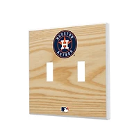 Houston Astros Baseball Bat Design Double Toggle Light Switch Plates