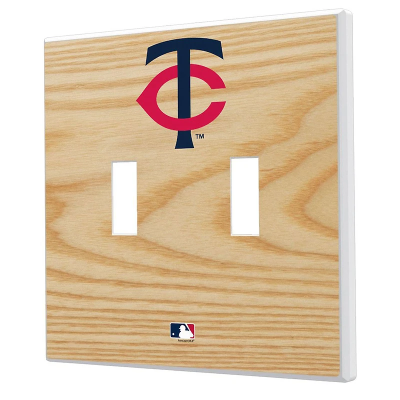 Minnesota Twins Baseball Bat Design Double Toggle Light Switch Plates